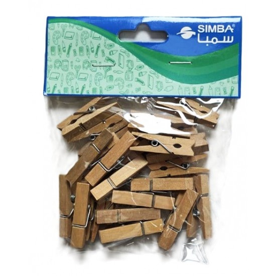 ملقط خشب وسط 3.5 سم 24 قطعة